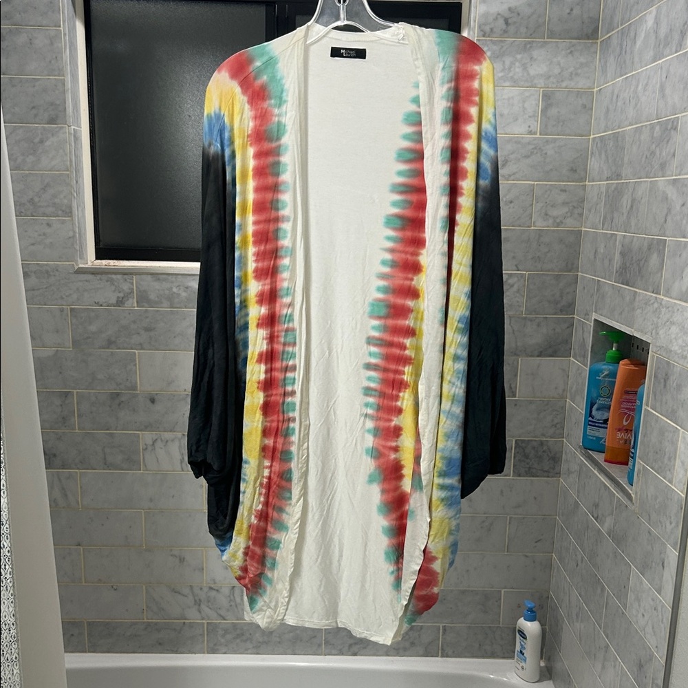 Michael Lauren tie dye shrug one size good condition bat sleeves